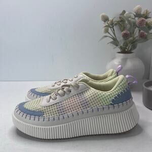 Nicole Miller Brita Woven Platform Costal Sneaker Pastel Women 8.5 NWOB Casual